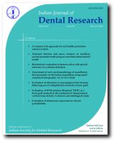 Indian Journal of Dental Research