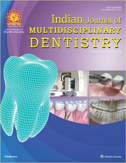 Indian Journal of Multidisciplinary Dentistry