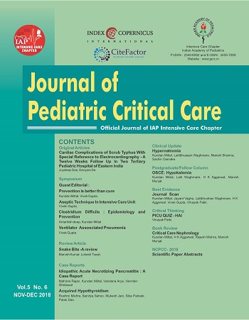Journal Of Pediatric Critical Care