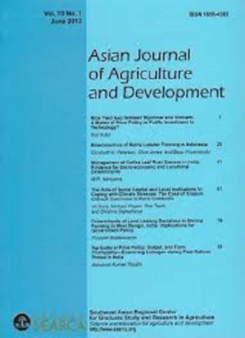 Asian Journal of Agriculture and Development