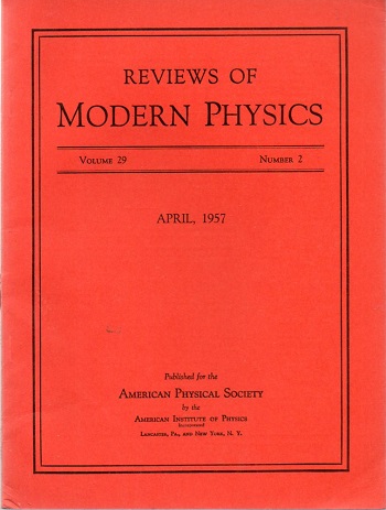 Reviews of Modern Physics