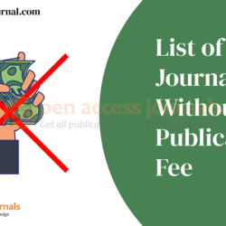 elsevier journals without publication fee Archives » Open access journals